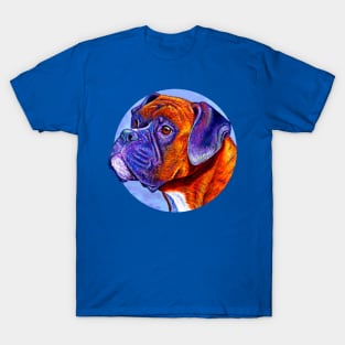 Colorful Brindle Boxer Dog T-Shirt